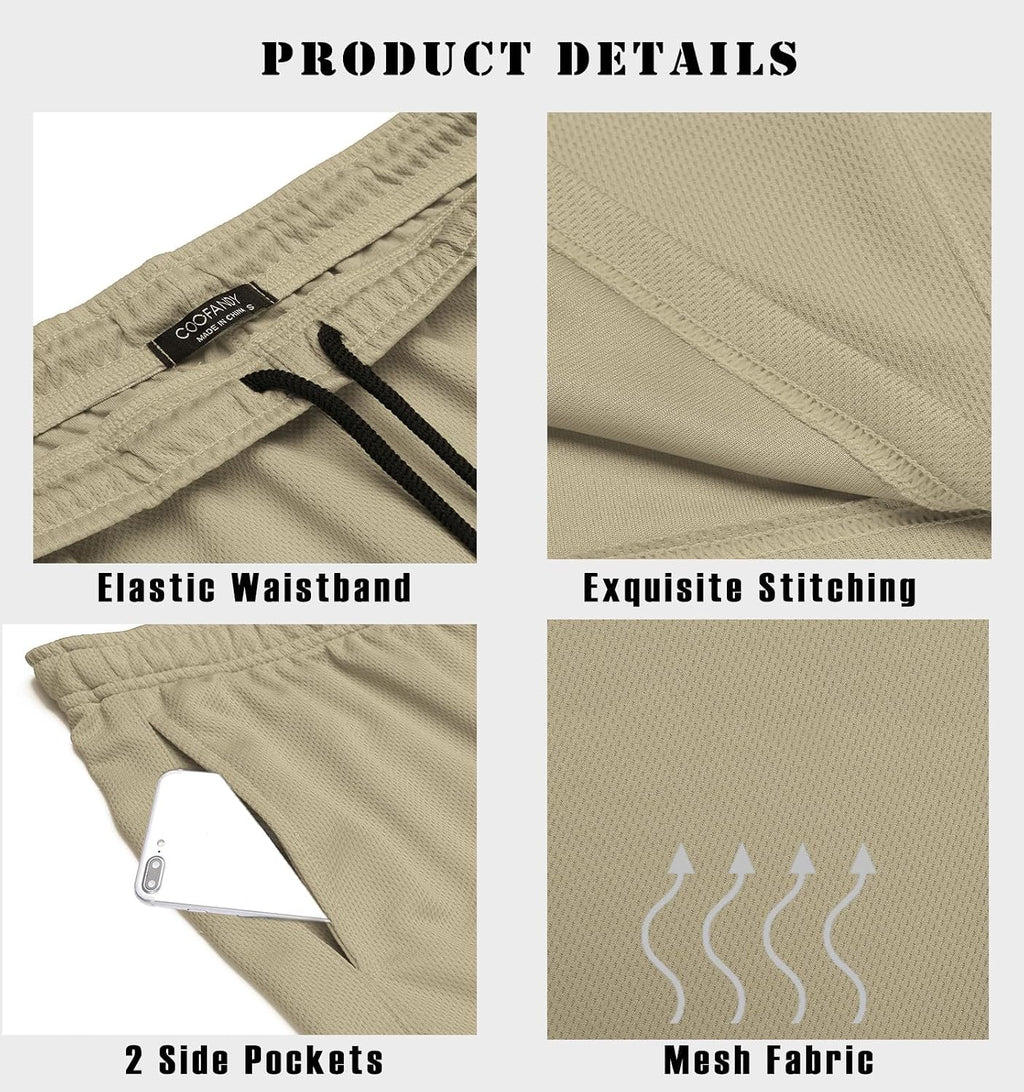 Men'S Workout Gym Shorts Mesh Athletic Shorts Lightweight