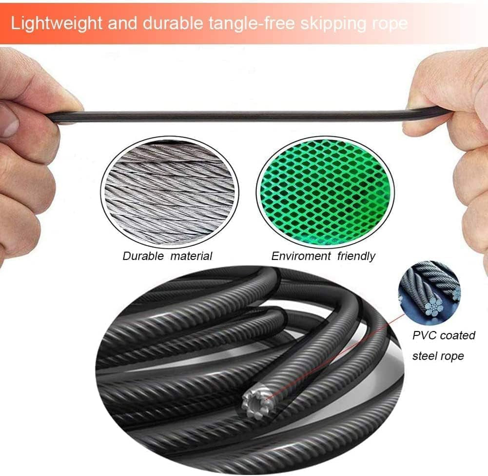 Adjustable Jump Rope,Jump Ropes for Fitness for Men Women