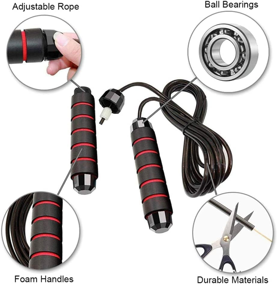 Adjustable Jump Rope,Jump Ropes for Fitness for Men Women