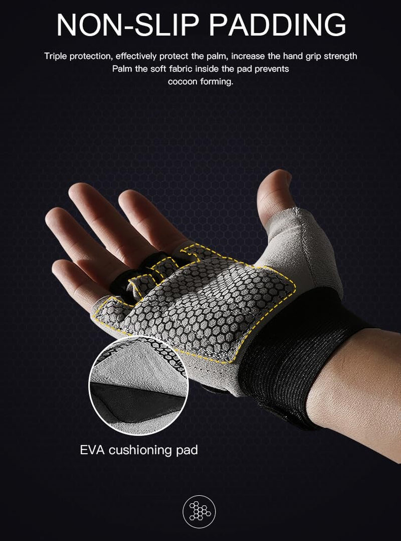 Weightlifting Gym Gloves Breathable Workout Gloves Adjustable Wrist Support