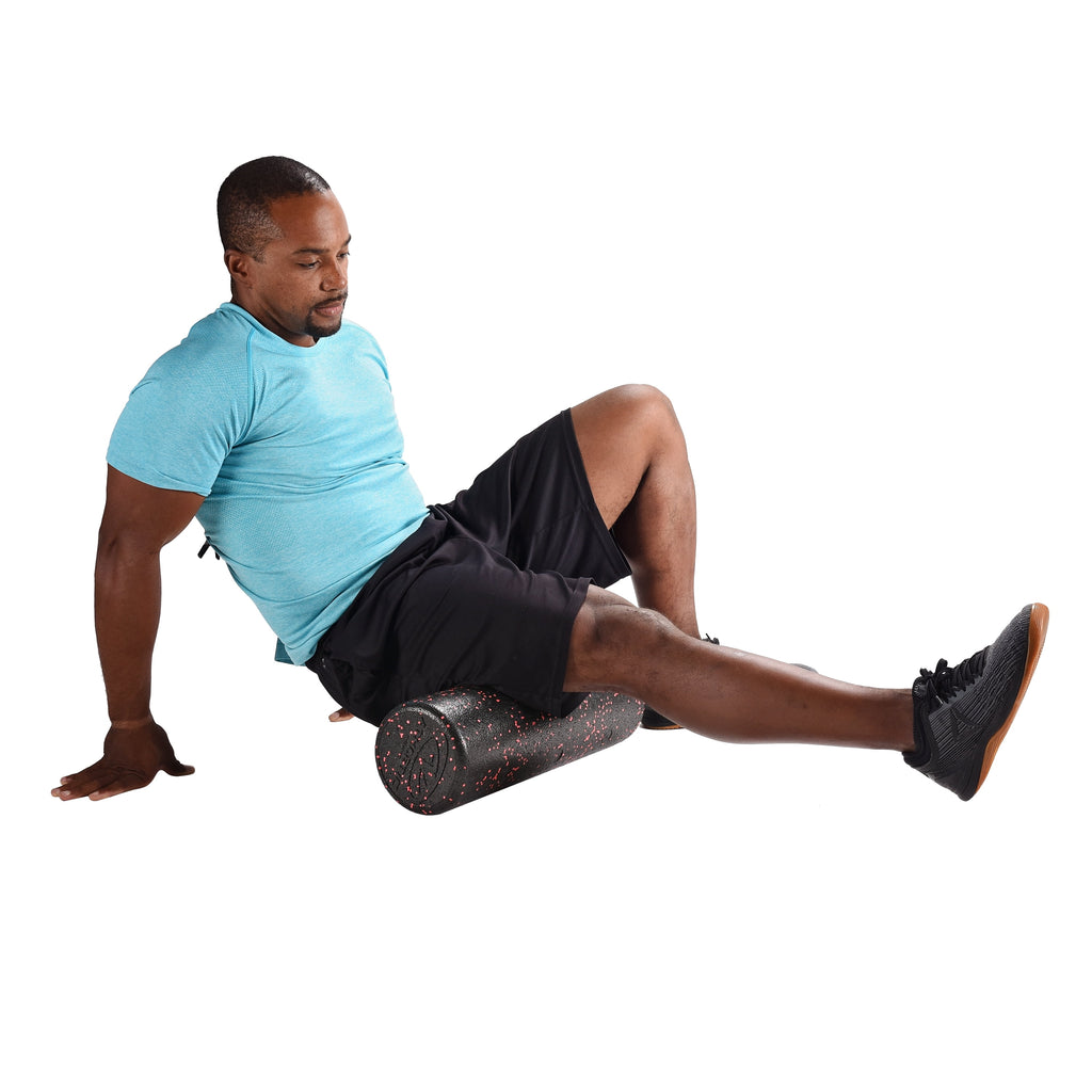 Exercise Foam Roller, 24 in X 6 In, Purple/Black