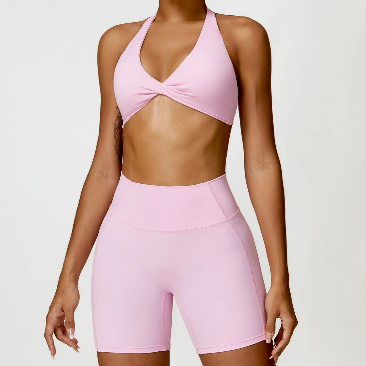 2Pcs Women Tracksuit Seamless Yoga Set Sport Suit Gym Wear Workout Clothes Gym Clothes High Waist Leggings Fitness Sports Wear