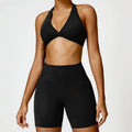 2Pcs Women Tracksuit Seamless Yoga Set Sport Suit Gym Wear Workout Clothes Gym Clothes High Waist Leggings Fitness Sports Wear
