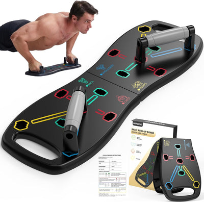 Push up Board, Portable Pushup Board for Men, Foldable Push up Bar