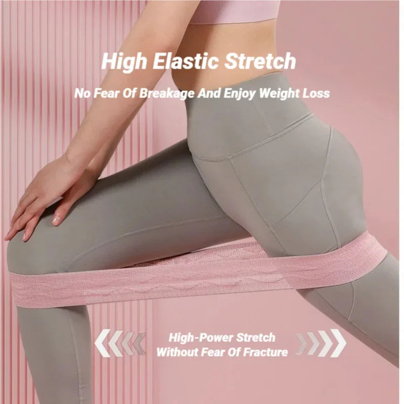 20-90LB Fabric Elastic Band Fitness Resistance Band Yoga Pilates Hip Joint Stretching Band Gym Training Home Fitness Equipment