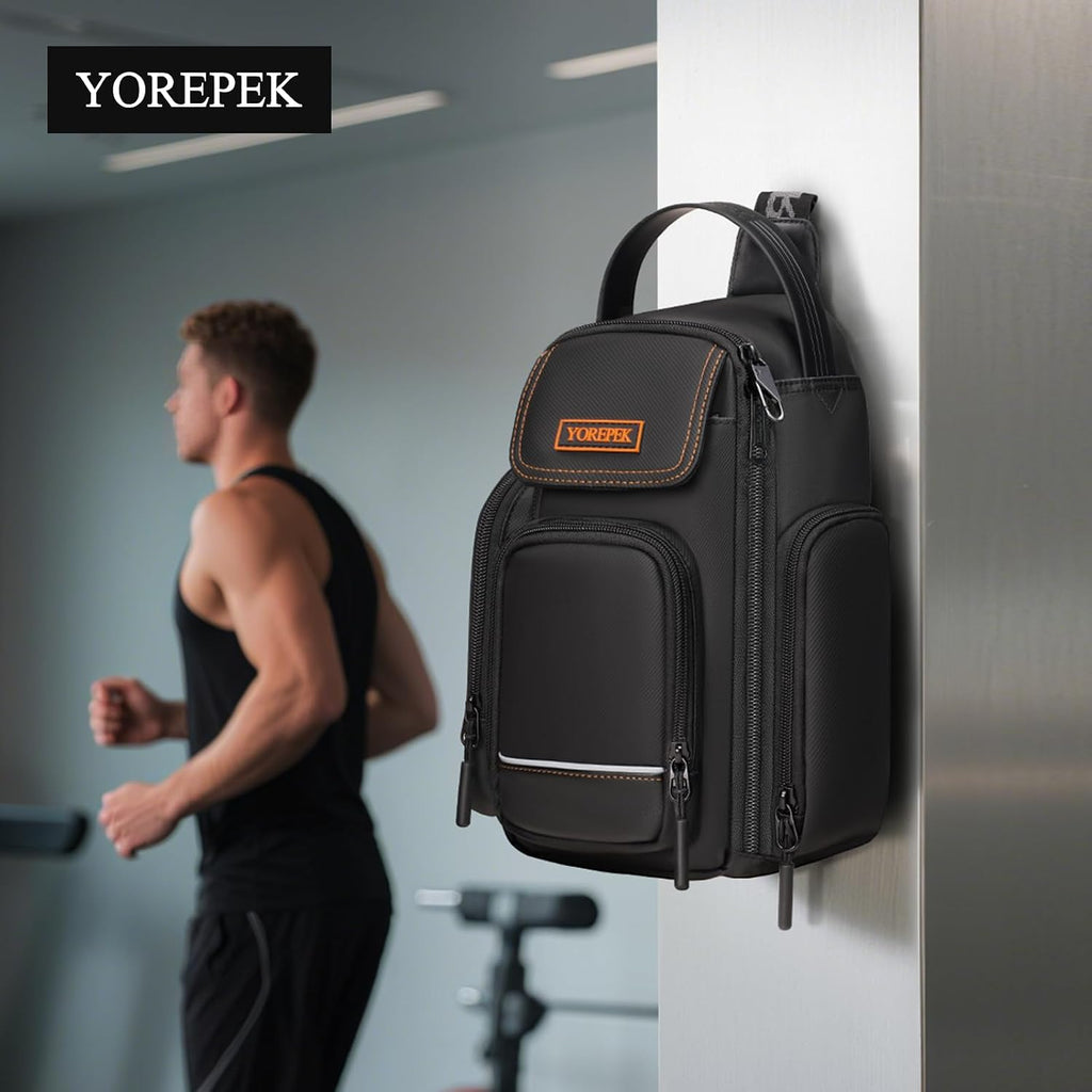 Insulated Magnetic Small Gym Bag with Phone & Pouch for Air Tag