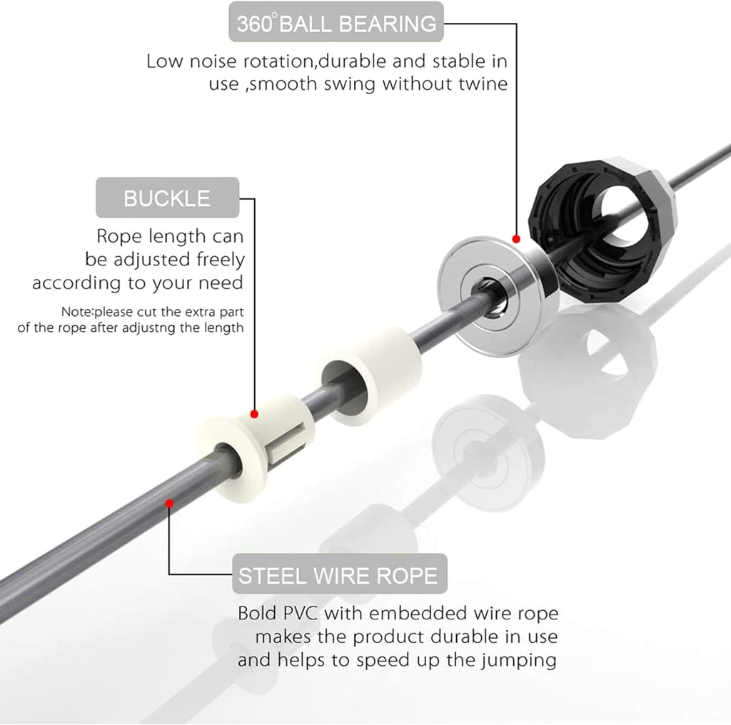 Adjustable Jump Rope,Jump Ropes for Fitness for Men Women