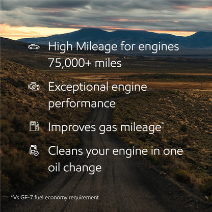 (3 Pack)  Extended Performance High Mileage Full Synthetic Motor Oil 0W-20, 5 Quart