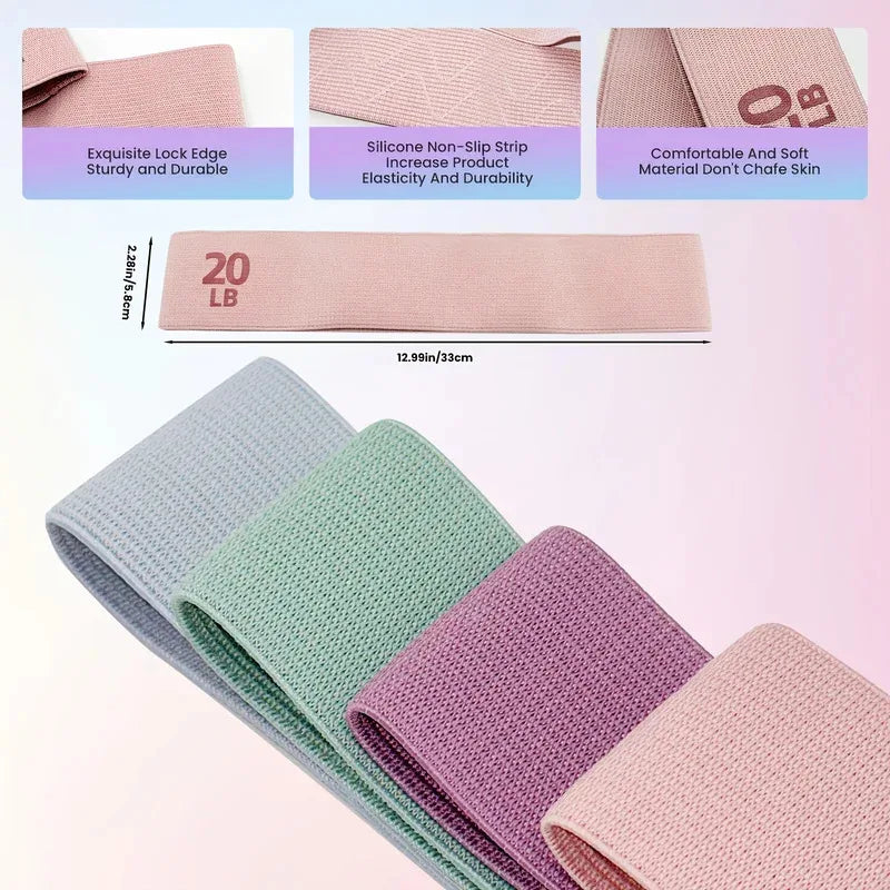 20-90LB Fabric Elastic Band Fitness Resistance Band Yoga Pilates Hip Joint Stretching Band Gym Training Home Fitness Equipment
