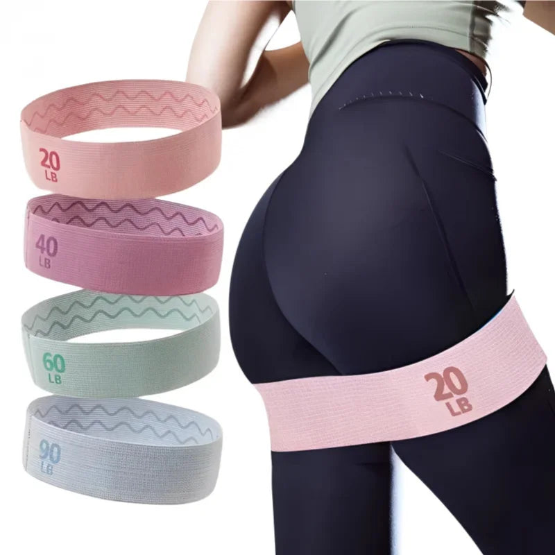 20-90LB Fabric Elastic Band Fitness Resistance Band Yoga Pilates Hip Joint Stretching Band Gym Training Home Fitness Equipment