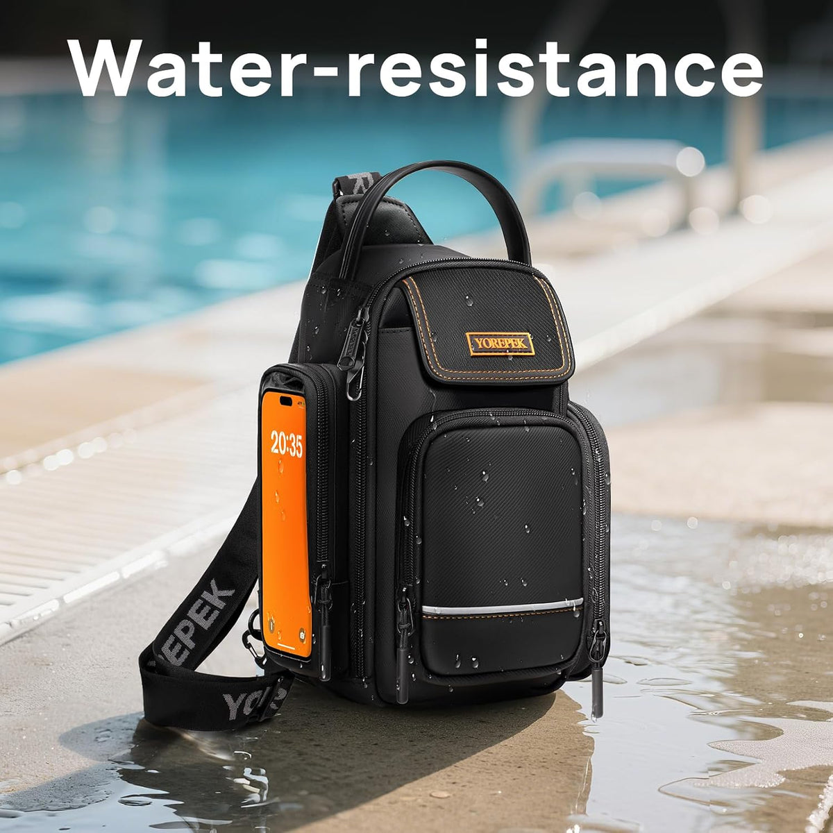 Insulated Magnetic Small Gym Bag with Phone & Pouch for Air Tag