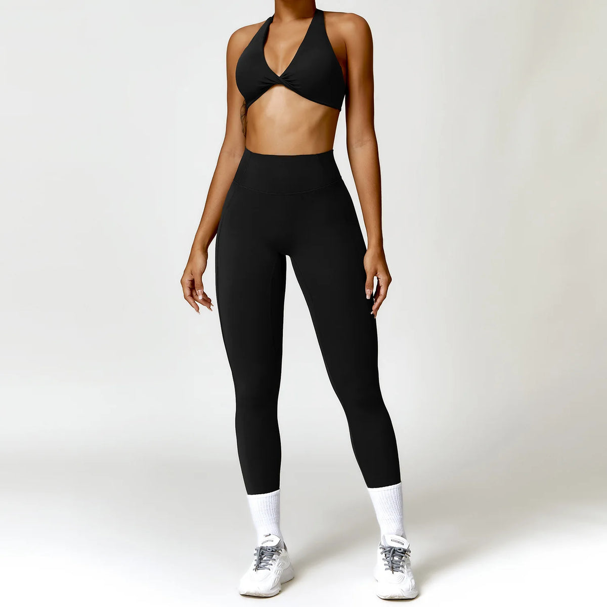 2Pcs Women Tracksuit Seamless Yoga Set Sport Suit Gym Wear Workout Clothes Gym Clothes High Waist Leggings Fitness Sports Wear